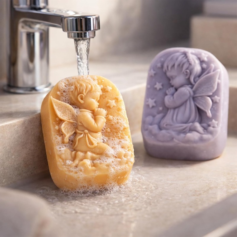 Molde de Silicone Anjo para Fa - Soap Making Recipes avaliação e preço